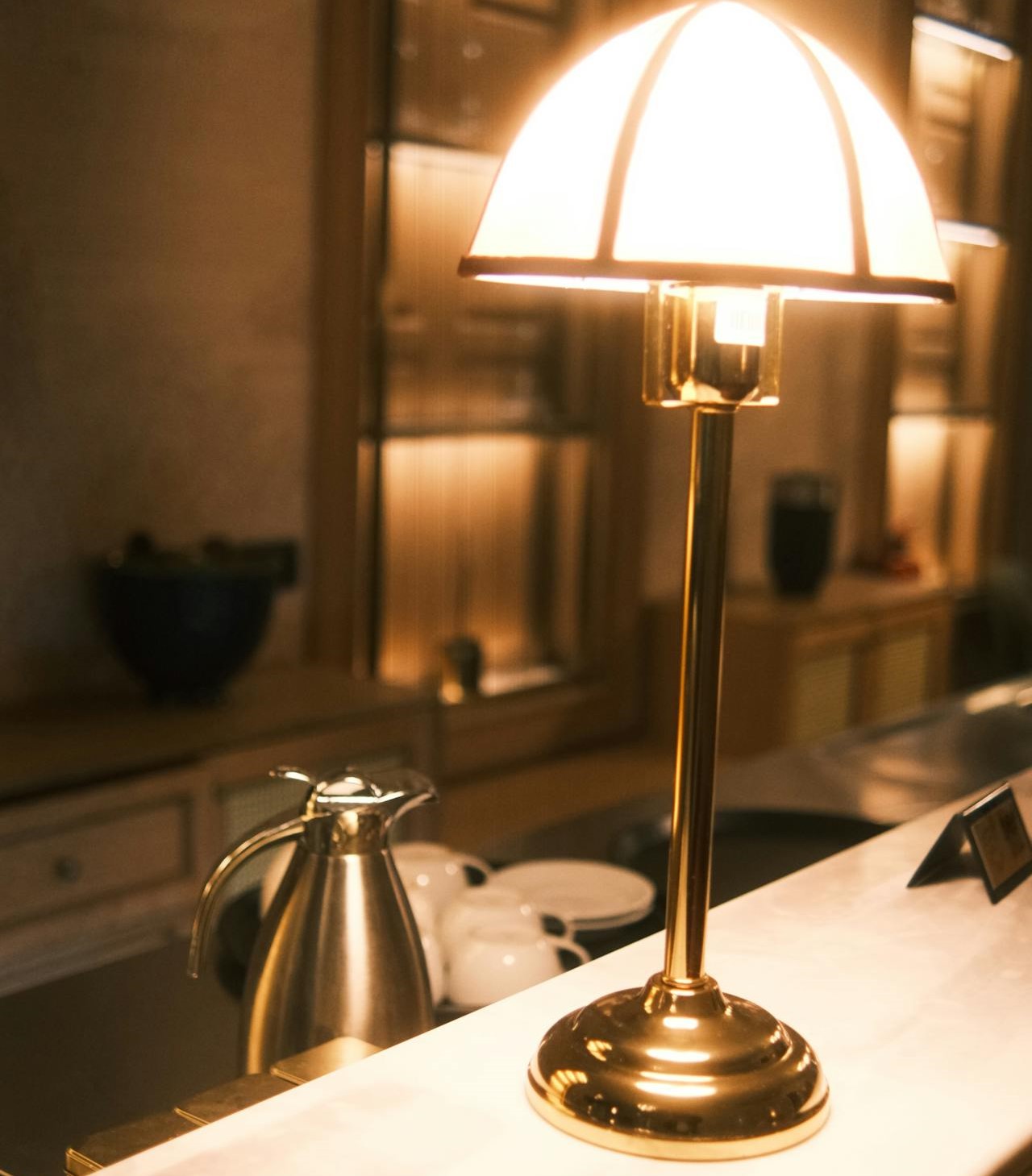 Lampe décoratrice laiton